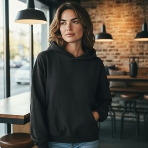 BuffBunny Hoodie Sweatshirt Black Size Small